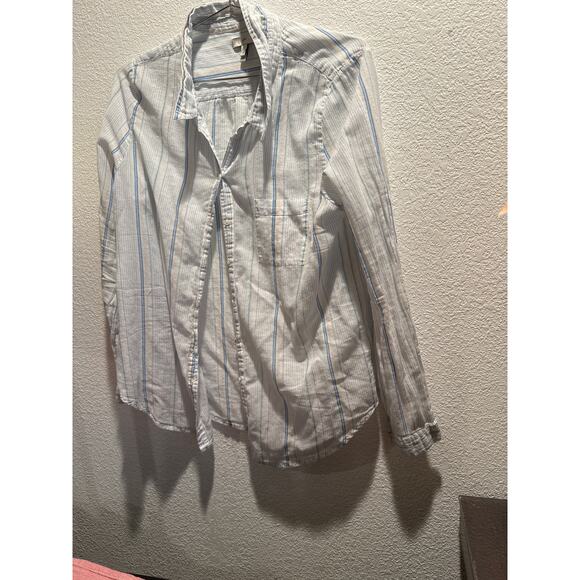 Joie Women's Striped‎ Button-Down Shirt - Size Large, 100% Cotton - Picture 1 of 3